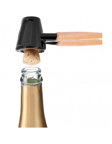 Tradineur - Cascanueces con cabezal cónico y mango de madera, abrebotellas, rompenueces, abridor, apto para lavavajillas, 16 cm