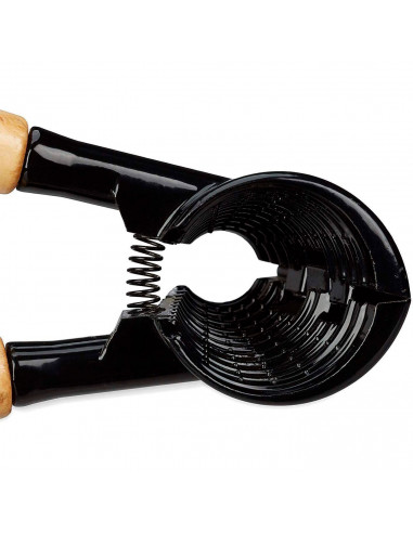 Tradineur - Cascanueces con cabezal cónico y mango de madera, abrebotellas, rompenueces, abridor, apto para lavavajillas, 16 cm