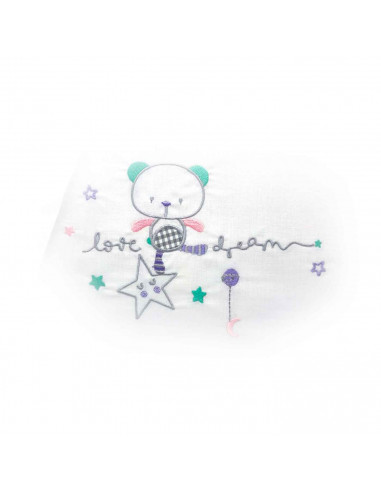 Tradineur - Juego de sabanas para cuna - Fabricado 100% algodón - Incluye:  funda de almohada + sabana bajera + bajera.