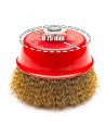 Tradineur - Cepillo de alambre - Apto para amoladoras angulares - Cepillo de acero - Ideal para eliminar óxido, corrosiones de l