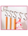 Tradineur - Pack de 3 Ganchos forma "S" - Fabricado en Acero - Resistente a peso y a dobleces - Uso en casa, baño, garage, entre