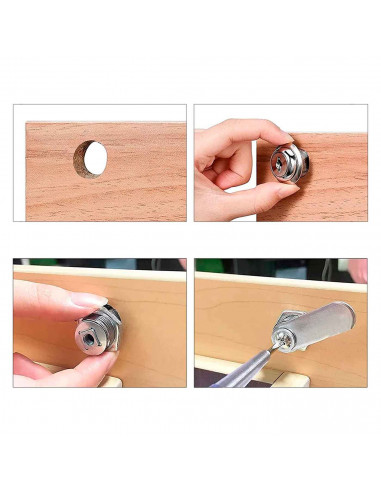 Tradineur - Cerradura para buzón - Fabricado en acero inoxidable - Incluye 2 llaves y cerradura. - ideal para buzónes, taquilla