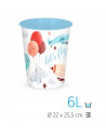 Tradineur - Papelera infantil decorada de plástico, cubo de basura para estudio, dormitorio de niños (Modelo "Let's Fly", 25,5
