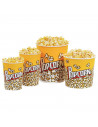 Tradineur - Gran Cubo de palomitas de plástico, recipiente reutilizable para cine en casa, fiestas, celebraciones, eventos. (Ama