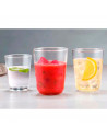 Tradineur - Set de 18 vasos de cristal "Otto", 3 tamaños: 6 x 12 cl, 6 x 20 cl y 6 x 25 cl, aptos para lavavajillas, agua, bebid