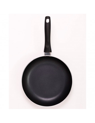 Tradineur - Set de 3 sartenes de aluminio antiadherente "Fusion Black", mango ergonómico soft touch, para todas las cocinas, Ø 1