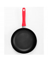 Tradineur - Set de 3 sartenes antiadherentes de aluminio "Fusion Red", mango ergonómico soft touch, para todas las cocinas, Ø 18