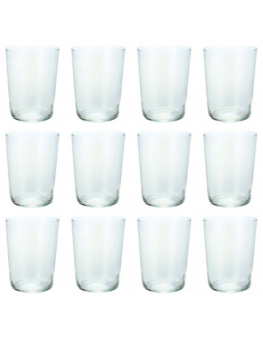 Tradineur - Set de 12 vasos de sidra de cristal, aptos para lavavajillas, cerveza, agua, bebidas, refrescos, 12 x 9 cm, 50 cl