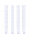 Tradineur - Set de 24 vasos de tubo de cristal, base gruesa, aptos para lavavajillas, agua, bebidas, refrescos, 16,3 x 5,8 cm, 3