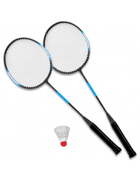 Tradineur - Set de 2 raquetas de bádminton para niños, incluye 1 volante y funda con correa, vacaciones, jardín, playa, 66 x 20 Tradineur - Set de 2 raquetas de bádminton para niños, incluye 1 volante y funda con correa, vacaciones, jardín, playa, 66 x 20