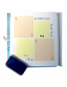 Tradineur - Mi libro del bebé con almohadilla para huellas, tapa dura, álbum de recuerdos, incluye espacios para fotos y datos (