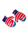 Tradineur - Saco de boxeo - Fabricado en PVC resistente - Incluye guantes, diseño de bandera de los Estados Unidos. -  Juguetes