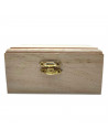 Tradineur - Pequeña caja de madera con tapa - Caja de almacenamiento decorativa - Caja de madera natural, caja de recuerdos, caj