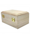 Tradineur - Pequeña caja de madera con tapa - Caja de almacenamiento decorativa - Caja de madera natural, caja de recuerdos, caj