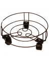Tradineur - Soporte metálico para macetas con ruedas, carrito, plataforma, bandeja para plantas, mover objetos, interior (Negro,