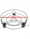 Tradineur - Soporte metálico para macetas con ruedas, carrito, plataforma, bandeja para plantas, mover objetos, interior (Negro,
