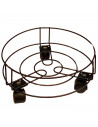 Tradineur - Soporte metálico para macetas con ruedas, carrito, plataforma, bandeja para plantas, mover objetos, interior (Negro,