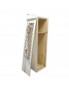Tradineur - Caja de madera para botellas - Caja de almacenamiento decorativa - Madera 100% natural, fabricación artesanal. - 35