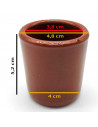 Tradineur - Vaso de chupito de barro, diseño tradicional, artesanal, servir licores, celebraciones, fiestas (Marrón, 5,2 x 4,8 c