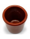 Tradineur - Vaso de chupito de barro, diseño tradicional, artesanal, servir licores, celebraciones, fiestas (Marrón, 5,2 x 4,8 c