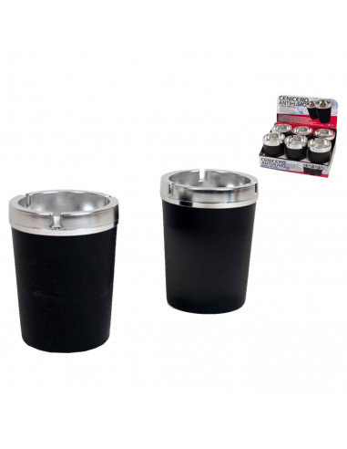 Tradineur - Ceniceros de plástico - Cenicero ideal para exterior para Uso Privado y gastronomía - Ø 10 cm - Color Gris