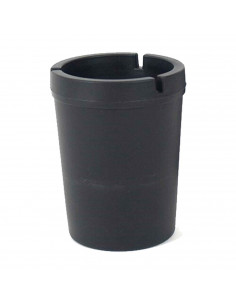 Tradineur - Ceniceros de plástico - Cenicero ideal para exterior para uso privado - Ø 10 cm - Color Negro