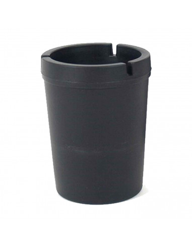 Tradineur - Ceniceros de plástico - Cenicero ideal para exterior para uso privado - Ø 10 cm - Color Negro