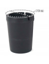 Tradineur - Ceniceros de plástico - Cenicero ideal para exterior para uso privado - Ø 10 cm - Color Negro
