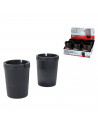 Tradineur - Ceniceros de plástico - Cenicero ideal para exterior para uso privado - Ø 10 cm - Color Negro