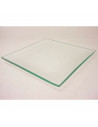 Tradineur - Bandeja decorativa de vidrio transparente, plato cuadrado para servir, manualidades, presentación, 12 x 12 cm