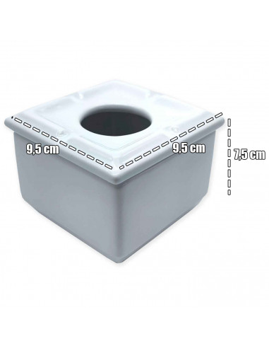 Tradineur - Cenicero fabricado en cerámica - Apto para interiores y exteriores - Ceniceros exterior para uso privado y gastronom
