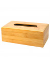 Tradineur - Caja de bambú para pañuelos, dispensador de pañuelos de papel con base extraíble, baño, dormitorio, cocina, 23 x 11,