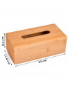 Tradineur - Caja de bambú para pañuelos, dispensador de pañuelos de papel con base extraíble, baño, dormitorio, cocina, 23 x 11,