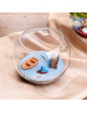 Tradineur - Pecera redonda de cristal, acuario globo pequeño para peces, esférico, transparente, interior, hogar, 23 x 18 cm