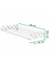 Tradineur - Tendedero extensible metálico para pared, 5,4 metros de tendido, soporte plegable para tender ropa (Blanco, 60 x 11-
