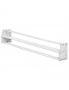 Tradineur - Tendedero extensible metálico para pared, 5,4 metros de tendido, soporte plegable para tender ropa (Blanco, 60 x 11-