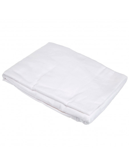 Tradineur - Sábana bajera ajustable de algodón para cama de 135, especial pieles sensibles, suave y transpirable (Blanco, 135 x