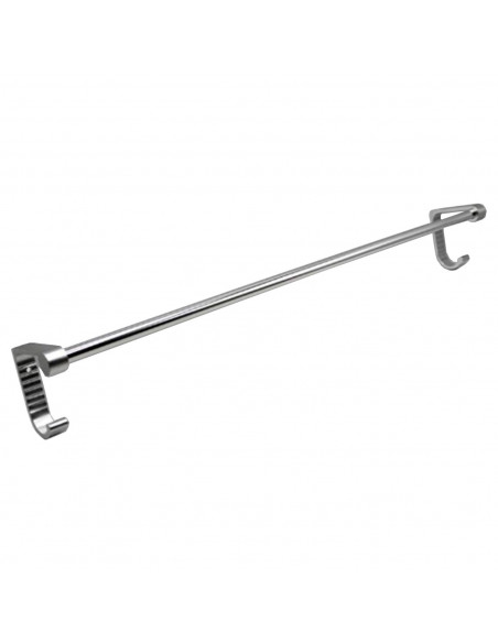 Tradineur - Toallero de baño adhesivo con ganchos, soporte de aluminio para toallas, sujeción mediante ventosas, sin taladro (Gr