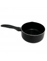 Tradineur - Cazo de aluminio negro para todos los fogones de 18 cm de diámetro y 8 cm de alto. Olla pequeña para realizar labore