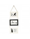 Marco para 3 fotos de pared colgante múltiple de 17 x 12 x 4,8 cm , decoración del hogar. Multimarco para realizar bonitos colla