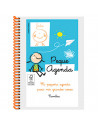 Tradineur - Agenda escolar con anilla "Peque Agenda" para niños pequeños, control de alimentación, medicación, sueño, 15 x 12,5