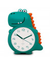 Tradineur - Reloj infantil analógico, despertador con diseño de dinosaurio - Multifunciones - Fabricado en plástico resistente -