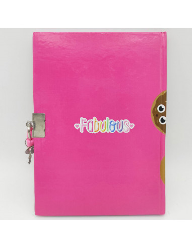 Tradineur - Diario secreto con candado, incluye lápiz, goma y pegatinas, cuaderno personal, bloc con llave, planificador, 17,5 x