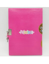 Tradineur - Diario secreto con candado, incluye lápiz, goma y pegatinas, cuaderno personal, bloc con llave, planificador, 17,5 x