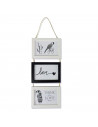 Marco para 3 fotos de pared colgante múltiple de 17 x 12 x 4,8 cm , decoración del hogar. Multimarco para realizar bonitos colla