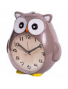Tradineur - Reloj infantil analógico, despertador con diseño de búho - Multifunciones - Fabricado en plástico resistente - 20 x