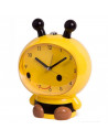 Tradineur - Reloj infantil analógico, despertador con diseño de abeja - Multifunciones - Fabricado en plástico resistente - 20 x