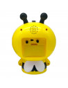 Tradineur - Reloj infantil analógico, despertador con diseño de abeja - Multifunciones - Fabricado en plástico resistente - 20 x
