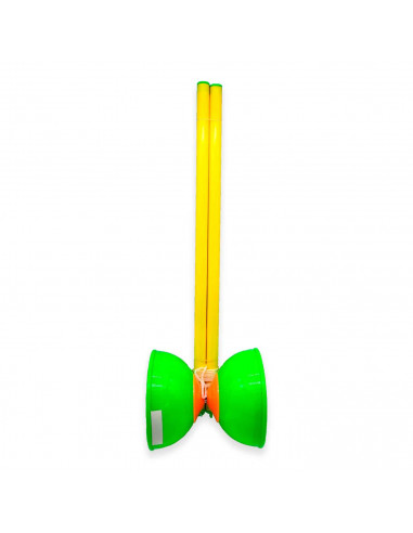 Tradineur - Diábolo para malabares con varillas - Fabricado en plástico - ideal para Aprender el Arte de los Malabares (Color Al