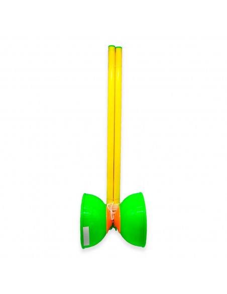 Tradineur - Diábolo para malabares con varillas - Fabricado en plástico - ideal para Aprender el Arte de los Malabares (Color Al